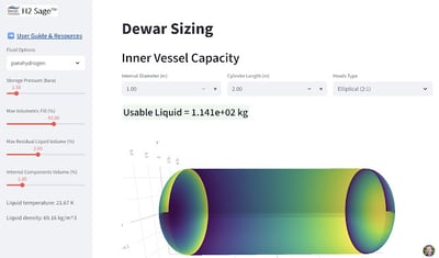 Inner Vessel Sizing Screenshot